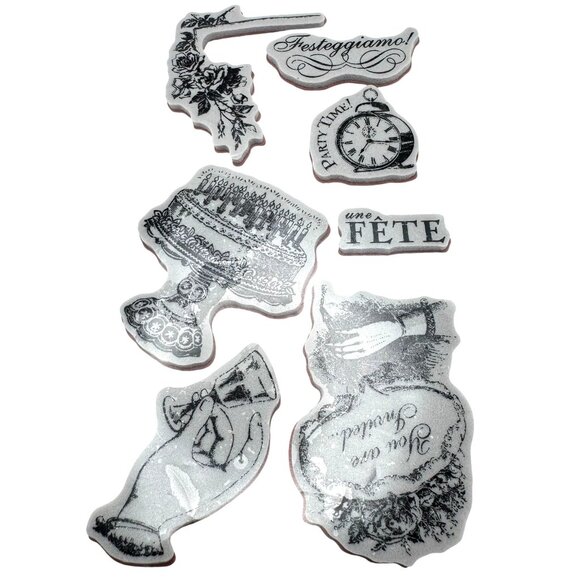 Hampton Art Other - Graphic 45 Time To Celebrate Cling Stamps No. 2 Hampton Art Assorted Designs